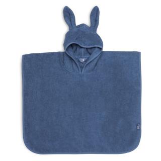 Topmark Jollein ponczo kąpielowe z kapturem 65x62 cm Króliczek RABBIT Jeans Blue