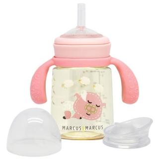 Topmark Marcus  Marcus kubek/butelka treningowa z ustnikiem i słomką 3D 2w1 180 ml Pink Pokey