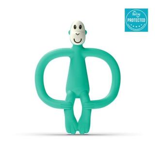 Topmark Matchstick Monkey gryzak silikonowy sensoryczny ze szczoteczką BioCote Mint Green