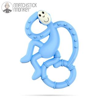 Topmark Matchstick Monkey Mini gryzak silikonowy sensoryczny ze szczoteczką Light Blue