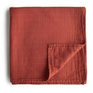 Topmark Mushie - otulacz kocyk letni 100% organic cotton Auburn 120 x 120