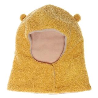 Topmark Rockahula Kids czapka zimowa kominiarka rozpinana dla dziewczynki Billie Bear Boucle Ochre 3-6 lat