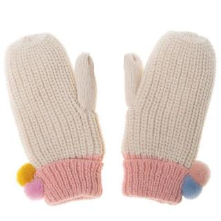 Topmark Rockahula Kids rękawiczki zimowe dla dziewczynki Dreamy Rainbow Knit Bobble wiek 3-6 lat