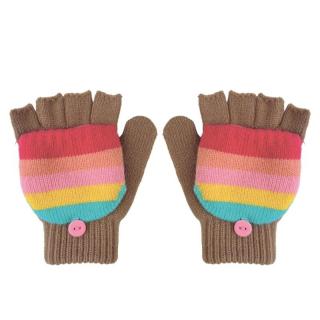 Topmark Rockahula Kids rękawiczki zimowe dla dziewczynki Rainbow Stripe 3-6 lat