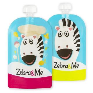 Zebra  Me saszetki tubki do karmienia wielorazowe 2 szt CHEF Mimisia.pl