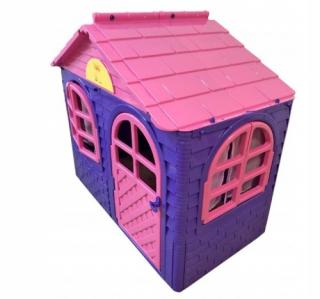 Domek ogrodowy dla dzieci z dachem i drzwiami pink