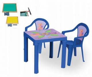 Mebelki dla Dzieci dwa krzesła stolik plus tablica