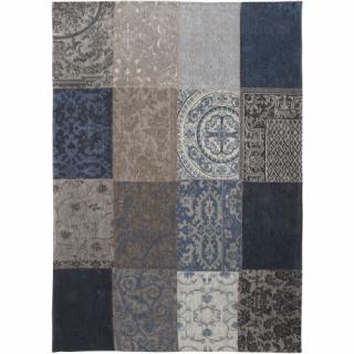 Dywan Nowoczesny Granatowo Szary Patchwork - BLUE DENIM 8108