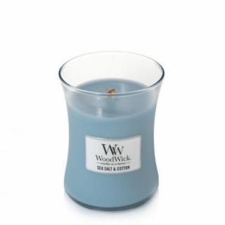 Woodwick Średnia Świeca - Sea Salt  Cotton