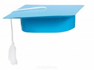 Biret dla absolwenta - Błękitny (LAKIEROWANY)