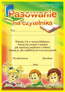 Dyplom Pasowania na Czytelnika