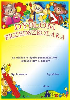 Dyplom przedszkolaka