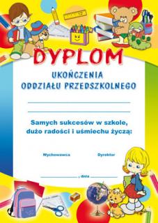 Dyplom ukończenia oddziału przedszkolnego