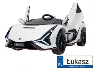 Auto na akumulator dla dzieci Lamborghini SIAN Biały QLS-6988.BIA