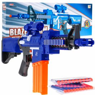 Automatyczny Karabin z celownikiem dla dzieci + 20 długich Pocisków z pianki Blaze Storm ZC7054