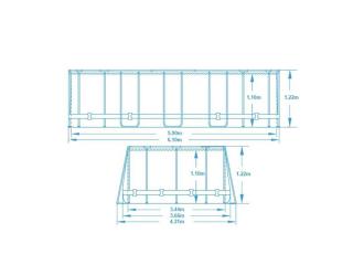 Basen Stelażowy 610x366x122cm PowerSteel Swim Comfort BESTWAY 56719