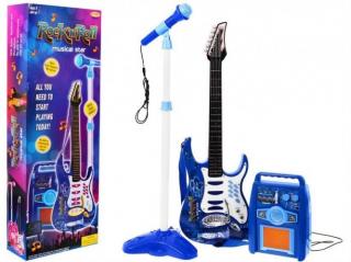 Gitara elektryczna ze wzmacniaczem mikrofon  HK-8010D