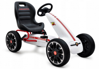 GOKART dla dzieci na pedały ABARTH biały  PB9388A