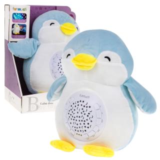 Pingwin uspokajacz 3w1 Projektor pozytywka przytulanka Zabawka sensoryczna FM666-33