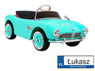 Pojazd  na akumulator  BMW 507 Retro Zielony  SX1938