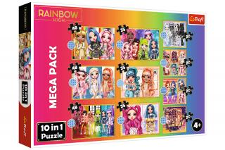 Puzzle 10w1 - Kolekcja modnych laleczek Rainbow High TREFL 96000