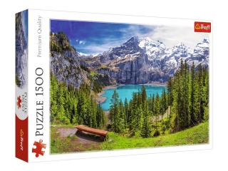 Puzzle 1500el Jezioro Oeschinen, Alpy, Szwajcaria  26166