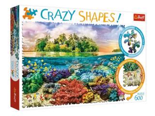 Puzzle 600el Tropikalna Wyspa - Crazy Shapes Trefl 11113