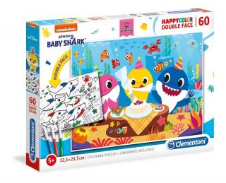 Puzzle Double Face Baby Shark 60el  Clementoni 26095