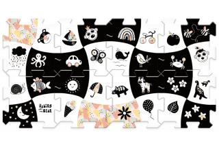 Puzzle piankowe mata układanka puzzlopianka Bobaski i Miś Kontrastowe Trefl 61616