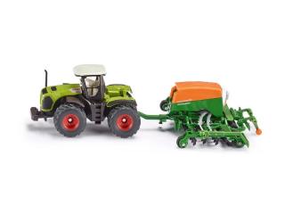 Traktor Claas Xerion z Siewnikiem Amazone Cayenna 1:87 SIKU 1826