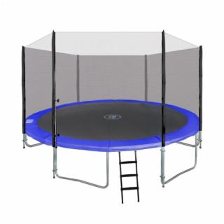 Trampolina Ogrodowa 305 cm 10FT Niebieska Bezpieczna i Stabilna