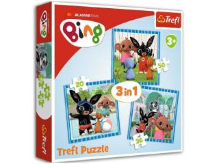 Trefl Puzzle 3w1 Zabawy z Przyjaciółmi Bing 34851
