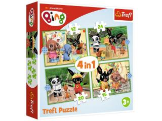 Trefl Puzzle 4w1 Wesoły Dzień Binga 34357