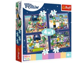 Trefl Puzzle 4w1 Wieczorne Rytuały Trefliki Dobranoc Trefliki Na Noc 34370