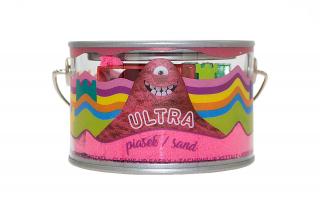 Ultra Piasek puszka 200g + 5 foremek Zamek różowy EP 092493
