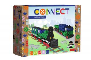 Zestaw Klocków Konstrukcyjnych Connect 2w1 Pociąg Ciężarówka z przyczepą Trefl 61976