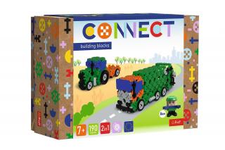 Zestaw Klocków Konstrukcyjnych Connect 2w1 Śmieciarka Traktor Trefl 61975