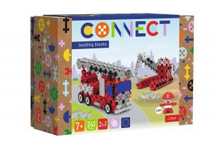 Zestaw Klocków Konstrukcyjnych Connect 2w1 Straż Pożarna Koparka Trefl 61972