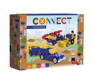 Zestaw Klocków Konstrukcyjnych Connect 3w1 Pojazdy budowlane / SUV z przyczepą Trefl 61979