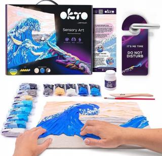 Zestaw Kreatywny Obraz 3D Fala Masa Plastyczna Sensory Art OKTO 10004