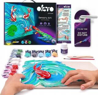Zestaw Kreatywny Obraz 3D Ryby Masa Plastyczna Sensory Art OKTO 10002