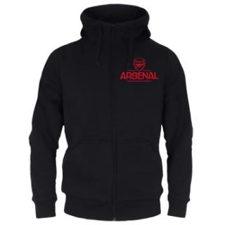 Arsenal męska bluza z kapturem Zip black