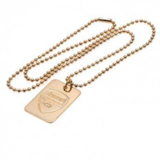 Arsenal naszyjnik z zawieszką Gold Plated Dog Tag  Chain