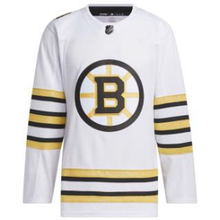 Boston Bruins hokejowa koszulka meczowa adidas White 100th Anniversar