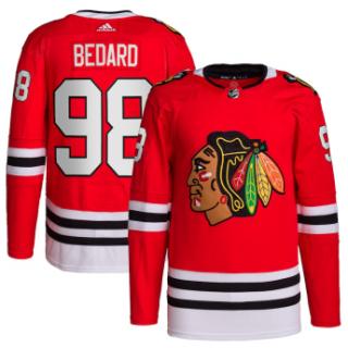 Chicago Blackhawks hokejowa koszulka meczowa Connor Bedard #98 Adidas