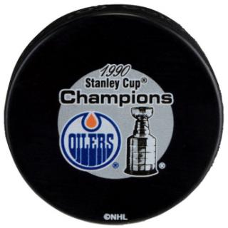 Edmonton Oilers krążek 1990 Stanley Cup Champions