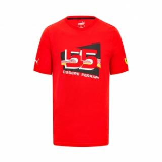 Ferrari koszulka męska Sainz Driver Red F1 Team 2023