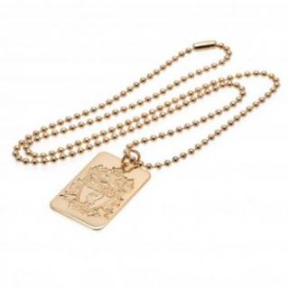 Liverpool naszyjnik z zawieszką Gold Plated Dog Tag  Chain