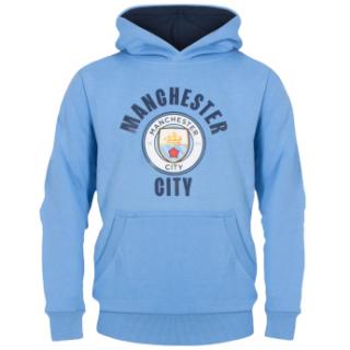 Manchester City dziecięca bluza z kapturem Hoody sky