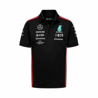 Mercedes AMG Petronas męska koszulka polo official black F1 Team 2023